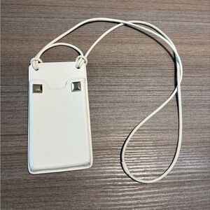 Furla Cream/White Leather Crossbody Phone Case